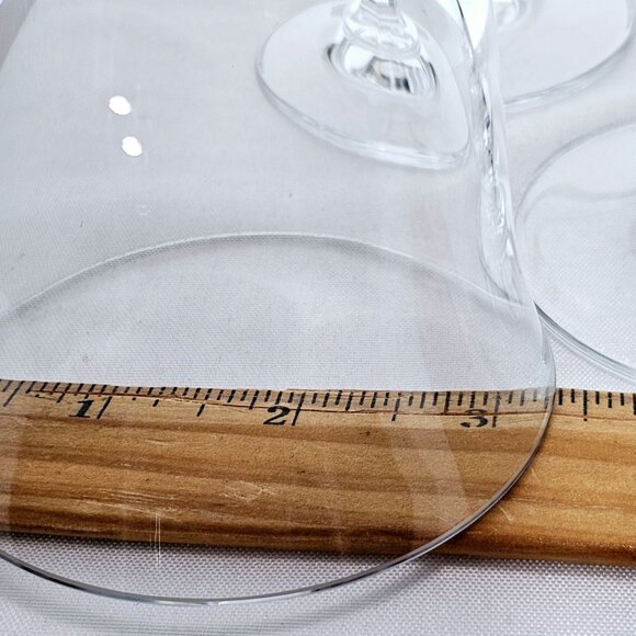 Towle Kirkland Wine Glasses 8" set/4 cut stem crystal minimalist elegant toastin - Picture 10 of 10